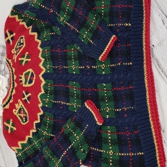 VINTAGE 80s Ashley Hand Knitted Ramie/ Cotton Winter Christmas Sweater EUC - Picture 12 of 12